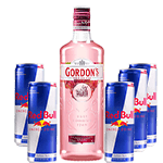 Gin Gordon´s Pink + 5 Red Bull