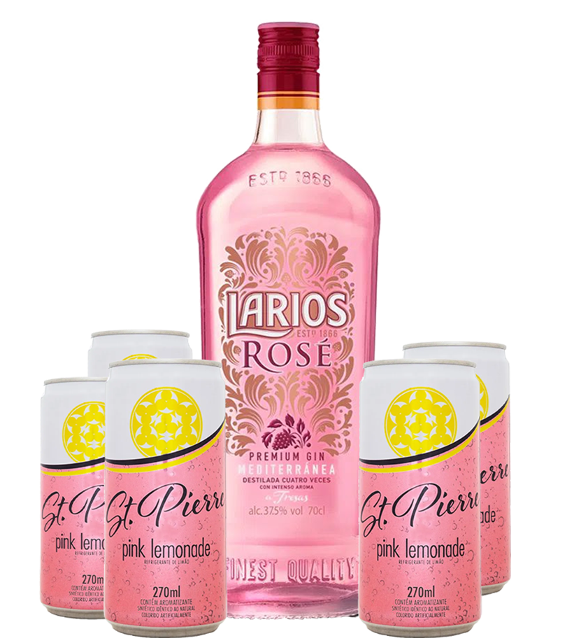Larios Rosé + 5 St. Pierre